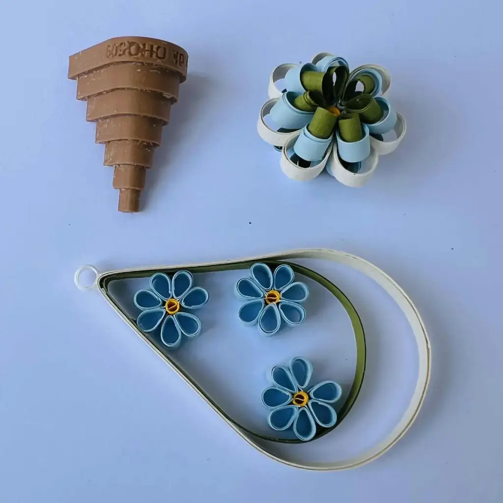 [DHQ509 lille] Mini-Quiller Blomsterblade (lille)