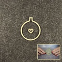 Julekugle med lille hjerte