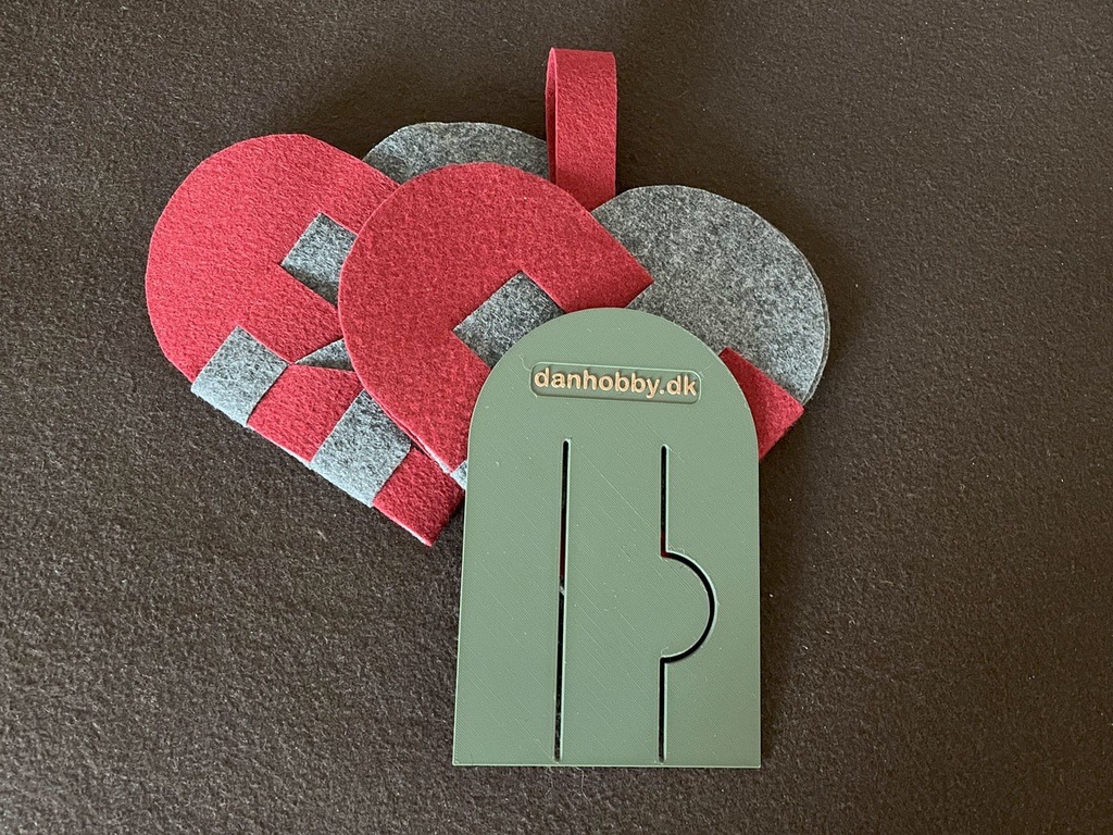 Skabelon til julehjerte 01