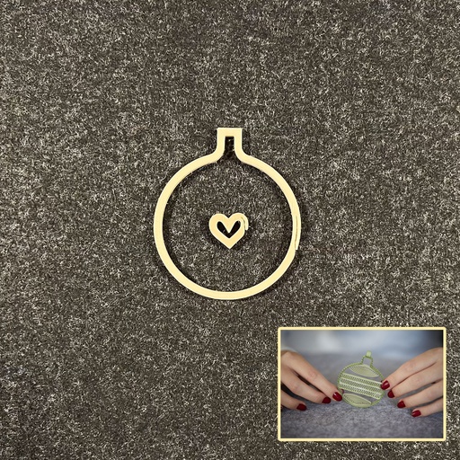 [DHQ111] Julekugle med lille hjerte